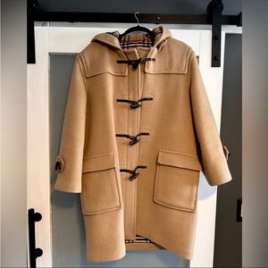 Vintage Burberry Wool Hooded Duffle Coat